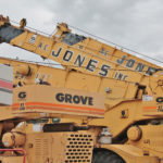 Portable cranes on trucks