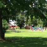 Playground and picnic tables